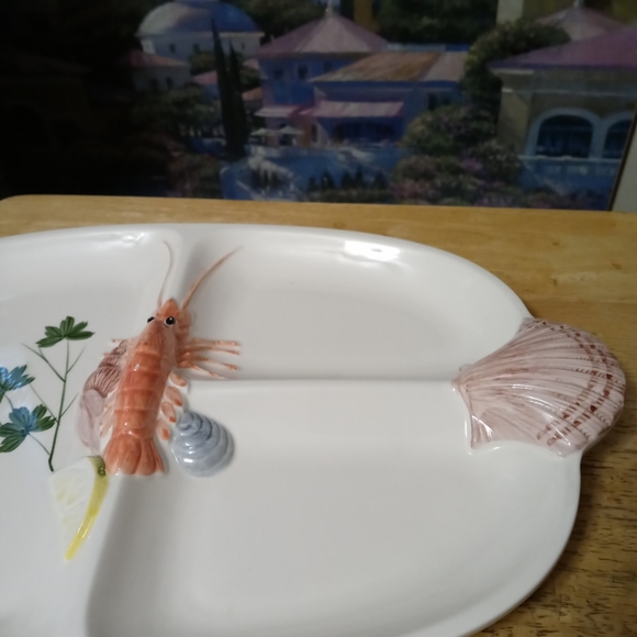 Rare Lord&Taylor Platter Oval Japanese Vintage Seafood Serving Porcelain Platter - Picture 10 of 16